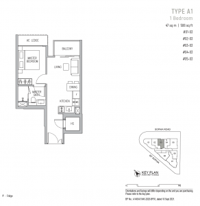 sophia-regency-singapore-floor-plan-1-bedroom-type-a1